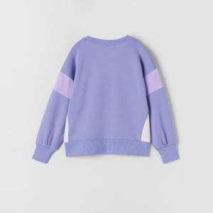 Sudadera Holgada de Color Sólido con Hombros Caídos para Chicas / Sudadera Informal Cómoda de Felpa Suave - Product Image 2