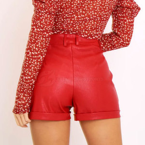 Pantalones Cortos de Cuero Transpirables de Cintura Media para Mujer, Tallas Grandes, Ropa Deportiva, con Bolsillos, Cintura Elástica, Personalizables, Nueva Moda, Alta Calidad, Gran Venta - Product Image 3