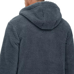 Chaqueta de Forro Polar Sherpa de Estilo Casual para Hombre, Cálida, Transpirable, con Logotipo Personalizado Bordado, Cuello Alto - Product Image 4