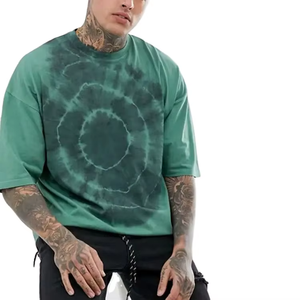 T-shirts pour hommes en coton surdimensionnés avec logo personnalisé, tie-dye personnalisé, vêtements d'été tendance, t-shirts pour hommes - Product Image 1