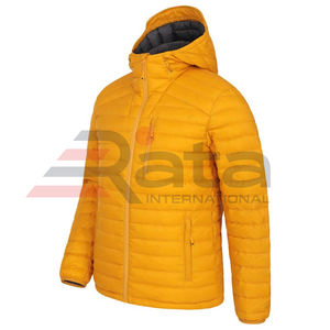 Veste bouffante en toile compressible de haute qualité pour hommes manteau d'hiver à capuche à col montant avec caractéristiques de neige isolées - Product Image 4