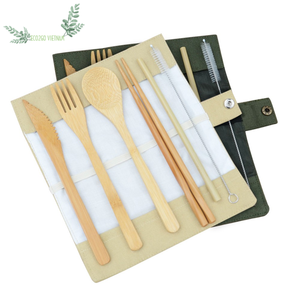 Ensemble de couverts en bambou naturel/ensemble de couverts en bois bambou/ensemble de couverts bambou avec vente en gros et biodégradable - Product Image 1