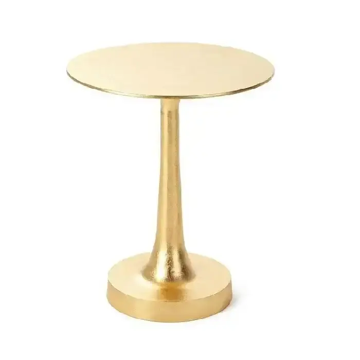 Gold Plated Aluminium Metal Handmade Side Center Console Table For Indoor Furniture Decor Usage In Wholesale Price