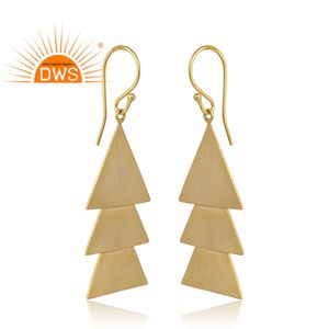 Pendientes colgantes chapados en oro de 18 quilates de plata de ley superventas, joyería fina Demi para mujer, regalo para ella - Product Image 3