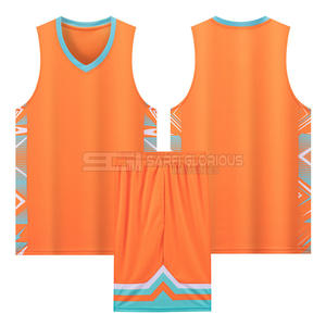 Nouveauté : uniforme d'équipe de basket-ball personnalisé, XS-XL, design imprimé par sublimation personnalisé, style uni avec nom d'équipe vierge - Product Image 5