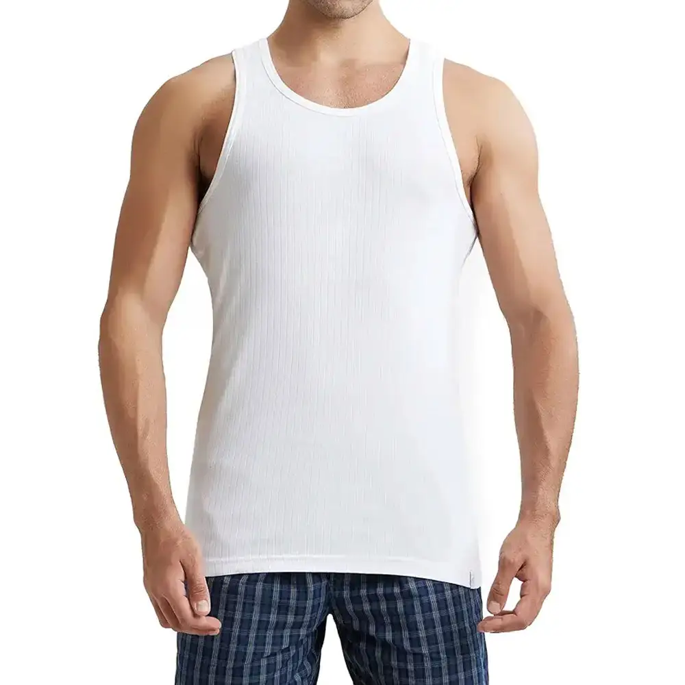 High Quality Custom Logo Men's Stretch Cool Dry Muscle Tank Tops Singlet Athletic Sleeveless Workout Shirts