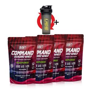 Comando Quadro siero di latte 1800 Gr 60 bustina fragola (Doypacks 15x4) combinazione - Product Image 1