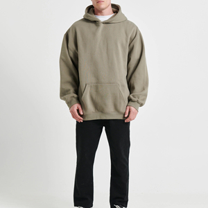 Sudaderas con capucha básicas gruesas de algodón 100% personalizadas Sudadera con capucha de gran tamaño en blanco liso de los fabricantes Esenciales de invierno - Product Image 2