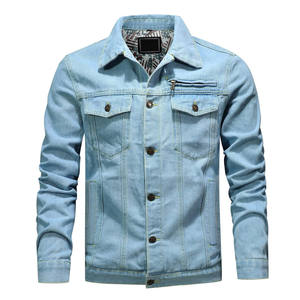 Chaqueta de Mezclilla para Hombre con Logotipo Personalizado, de Alta Calidad y Bajo Precio, Chaqueta de Mezclilla Personalizada de Talla Grande para Invierno - Product Image 1