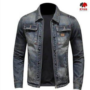 Chaqueta Vaquera Personalizada para Hombre Ryan Pro Gear, Cierre de Botones Cómodo, Logotipo Personalizado, Diseño Sólido, ODM OEM para Ropa Casual de Invierno - Product Image 5
