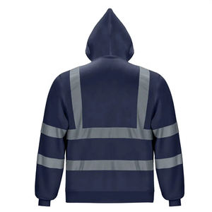 OEM al por mayor de los hombres de seguridad reflectante con capucha de alta visibilidad chaquetas de seguridad para el invierno teñido liso de trabajo de seguridad para la venta - Product Image 2