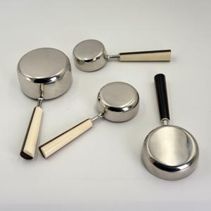 Ensemble de 4 tasses à mesurer en acier inoxydable poli miroir, cuillère à mesurer pour la cuisine, la pâtisserie, le café, le lait en poudre - Product Image 5