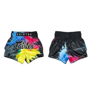 Shorts de Muay Thai Fairtex avec logo personnalisé, sublimation sur soie satinée polyester, haute qualité, pour adultes, kickboxing - Product Image 3
