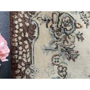 Tapis turc vintage 3,9x6,8 pieds, tapis persan brun - Product Image 4