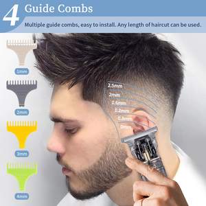 Cortadora de Pelo Profesional Recargable Inalámbrica para Hombres, Recortadora de Precisión con Cuchilla en T de Cero Espacio, Batería para Barberos RV - Product Image 6