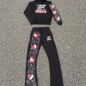 Chándal deportivo informal de 2 piezas para hombre, chándal atlético para correr, jersey de manga larga, oferta de descuento, trajes con capucha de lana para hombre - Product Image 5