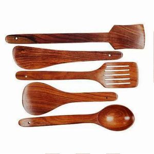 Juego de 2 servidores de ensalada, juego de servidores de ensalada de madera de mango, Juego de 2 servidores de ensalada de madera, Juego de 2 KETCHENWAR ÚNICO HECHO A MANO - Product Image 4