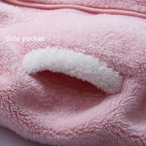 Conjuntos de lana peluda para mujer, ropa de descanso, manga larga, bolsillo, sudaderas con capucha informales y pantalones, conjunto de 2 piezas, ropa de dormir esponjosa - Product Image 3