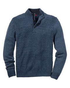 Pull-over d'hiver personnalisé pour homme - Anti-froissement et anti-boulochage 50% coton 50% acrylique Motif uni Manches longues - Product Image 6