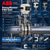 100% Original ABB SensyMaster FMT200 Thermal Mass Flowmeter Modbus RS485 Pengukur Aliran Gas FMT230 FMT250 OEM Pengukuran Proses