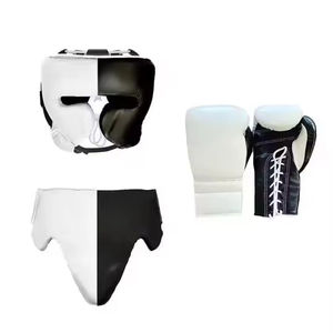 Ensemble complet de boxe en cuir véritable pour l'entraînement et le sparring, logo personnalisé, vêtements professionnels confortables - Product Image 3