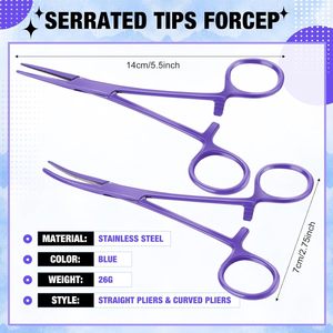 Pince hémostatique traumatique médicale pince en acier inoxydable outils vétérinaires de toilettage de couleur adaptés au nettoyage des plaies chirurgicales Vaslcare - Product Image 4
