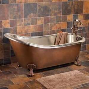 อ่างอาบน้ำทองแดงที่ออกแบบอย่างมีเอกลักษณ์ซึ่งถูกประดิษฐ์ขึ้นโดยมีคุณสมบัติกักเก็บความร้อนตามธรรมชาติเพื่อประสบการณ์การอาบน้ำที่ผ่อนคลาย - Product Image 3