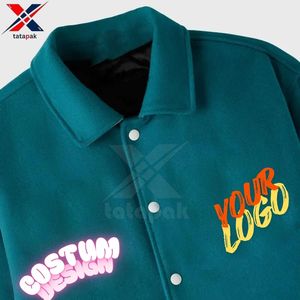 Chaqueta Cortavientos de Mezcla de Lana con Relleno de Algodón para Hombre, Calidad de Exportación, Impermeable, Cortavientos, Transpirable, Diseño de Parches, Parches Frontales - Product Image 5