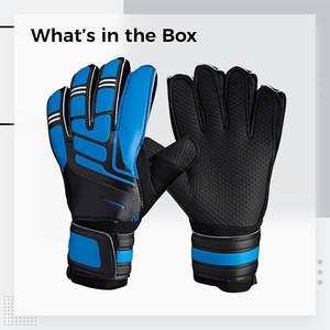 Gants de gardien de but en cuir de qualité supérieure personnalisables coupe personnalisée poignée en latex de football en cuir confortable vente en gros - Product Image 5