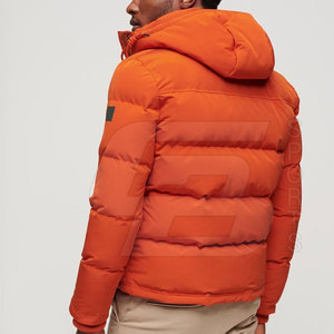 2025 Top Design hommes compressible doudoune légère à capuche manches longues fermeture éclair veste d'hiver avec col montant tissu - Product Image 6
