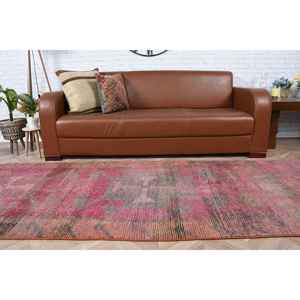 พรมวิ่งสไตล์ตุรกี ขนาด 3.3x10.6 ฟุต พรมขนสัตว์ลายสัตว์สีแดงวินเทจ - Product Image 4