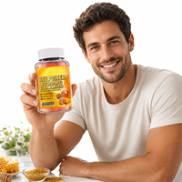 Pólen de Abeja Natural 1000mg en Gomitas, Jalea Real, Propóleo de Abeja, Sabor a Miel, Refuerzo Inmunológico, Control de Energía, Suplemento Dietético