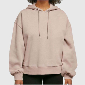 100% sweat à capuche pour femmes personnalisé de haute qualité vêtements de rue à épaules tombantes avec col à capuche et logo avant vêtements de mode pour femmes - Product Image 5