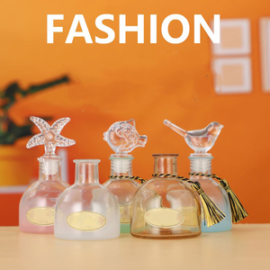 ขวดแก้วบรรจุน้ำหอมอโรมาเธอราพีใสเปล่าสำหรับตกแต่งบ้าน - Product Image 3