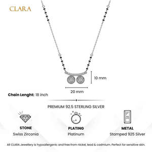 Compre un Mangalsutra de Plata Pura con Baño de Oro, Cadena de Perlas y Diamantes, Estilo Étnico Religioso, Regalo Perfecto para su Esposa - Product Image 6