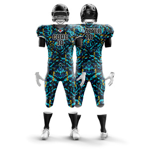 ชุดเสื้อฟุตบอลอเมริกันแบบสั่งทำชุดเครื่องแบบระบายอากาศแขนสั้นไซส์ใหญ่พิเศษสำหรับเด็กผู้ชาย - Product Image 4