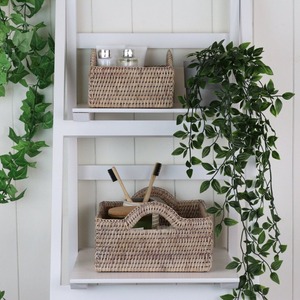 Juego de 3 Cestas de Almacenamiento Redondas de Mimbre Natural Ecológicas, Hechas a Mano, Modernas, Multifuncionales, Artex Green Earth, Hechas en Hanoi - Product Image 5