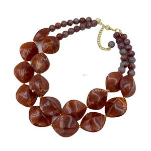 สร้อยคอหินอาเกตทับทิมทำด้วยมือสุดหรูในราคาถูกขายส่งขายส่ง - Product Image 1