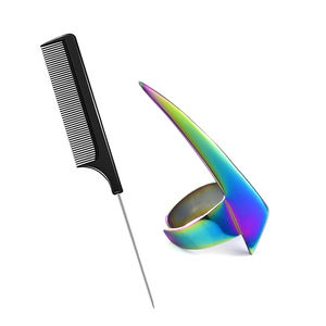 Stainless Steel Hair Sectioning Ring Adjustable Hair extension Tool Salon Use Pinky Braiding Tool Adjustable parting Ring - Product Image 1