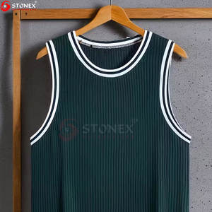 Camiseta sin mangas de poliéster/algodón de talla grande sin mangas para hombre de alta calidad transpirable gimnasio entrenamiento Fitness Streetwear - Product Image 5