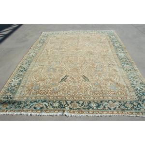 Alfombra Turca de 7,9x10,3 pies, Alfombra Azul Vintage del Suroeste, de Lana - Product Image 1