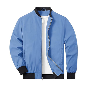 Premium Custom Men's Bomber Jackets Classic Trending High Street Stand Comfortable Long Sleeve Loose Fit Winter Custom Logo - Product Image 1