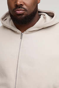 เสื้อสตรีทแวร์แบบซิป มีโลโก้และสีตามสั่ง เสื้อฮู้ดดี้ทรงบ็อกซี่ ทรงปกติ สำหรับผู้ชายและผู้หญิง - Product Image 3