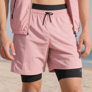 Venta al por mayor de fábrica 2 en 1 pantalones cortos de entrenamiento para hombre 7 pulgadas entrepierna gimnasio ropa deportiva atlética culturismo correr playa LinerDDP envío - Product Image 2