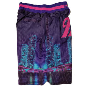 Shorts de basketball pour hommes, nouvelle conception, coupe classique, taille élastique, motif uni, sur mesure - Product Image 6