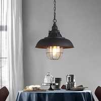 Luminaire suspendu vintage industriel noir compatible E26 E27 pour restaurant, bar, café, loft