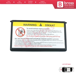 แผ่นบังแดด BDP530 พร้อมกระจกมองหลัง สีดำ สำหรับรถยนต์ C Class W203 S203 ปี 2000-2007 CL203 ปี 2001-2011 รุ่น A2038170220 - Product Image 6