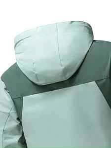 New Professional Hooded Patchwork <b>Soft</b> <b>Shell</b> <b>Jacket</b> <b>Men</b> Custom Logo Winter Casual Breathable Windproof Waterproof Outdoor - Product Image 6