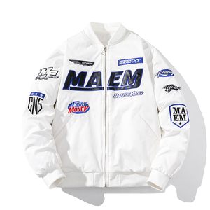 Invierno tendencia moda diseño personalizado estilo único original cuero manga hombres Varsity chaqueta - Product Image 3