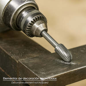 Fresa Rotativa per Metallo, Curva Cilindrica, Ø/12 mm. Per Trapano/Fresatrice. - Product Image 6